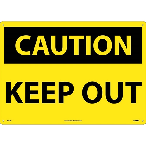 Large Format Caution Keep Out Sign (C41RC)
