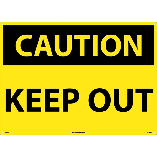Large Format Caution Keep Out Sign (C41RD)