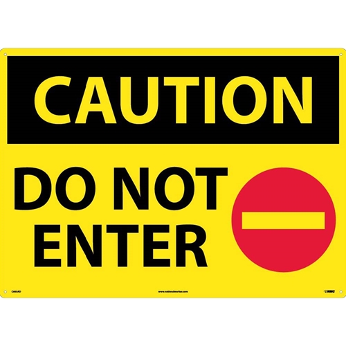 Large Format Caution Do Not Enter Sign (C665AD)