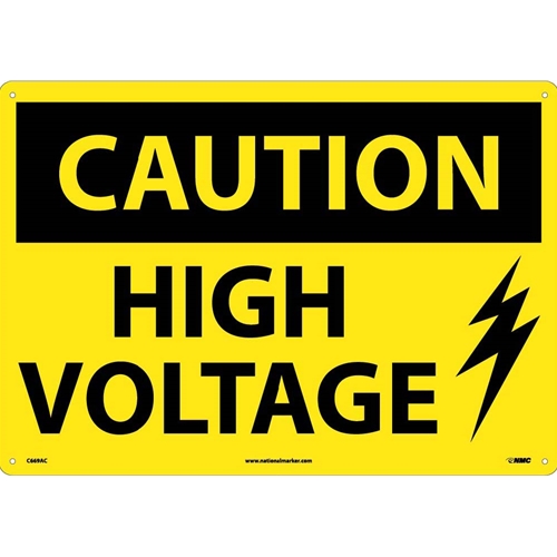 Large Format Caution High Voltage Sign (C669AC)