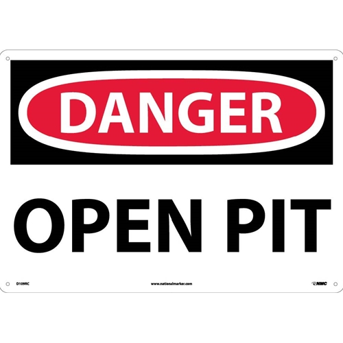 Large Format Danger Open Pit Sign (D109RC)