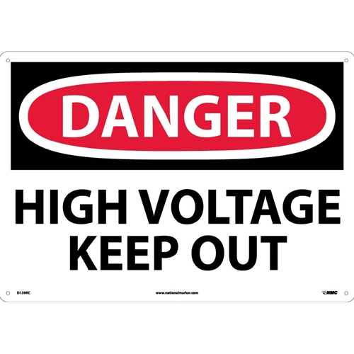 Large Format Danger High Voltage Keep Out Sign (D139RC)