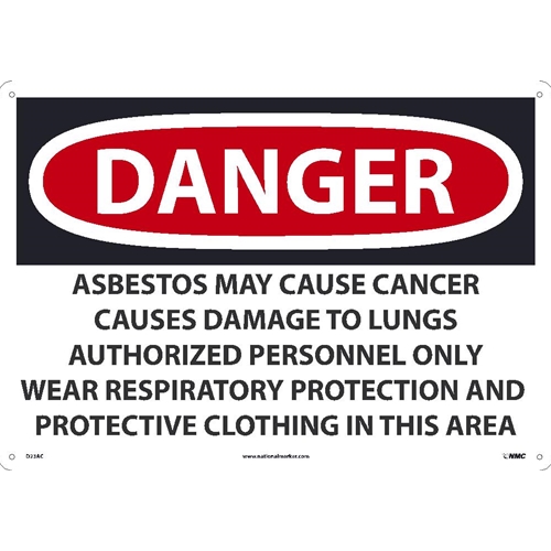 Large Format Danger Asbestos May Cause Cancer Sign (D23AC)