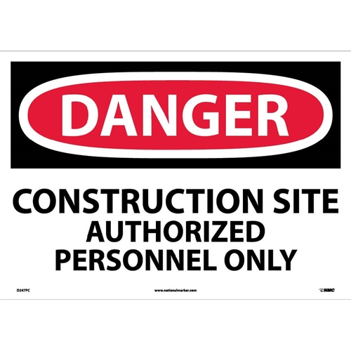 Large Format Danger Construction Site Sign (D247PC)