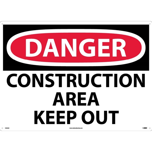 Large Format Danger Construction Area Keep Out Sign (D404AD)