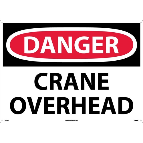 Large Format Danger Crane Overhead Sign (D425RD)
