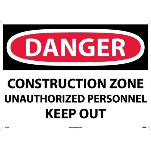 Large Format Danger Construction Zone Sign (D493AD)