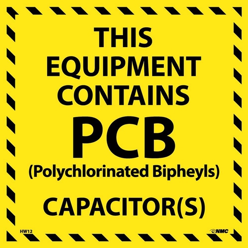This Equipment Contains Hazmat Label (HW12)