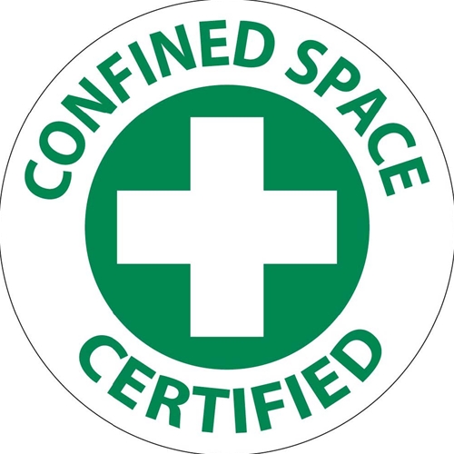 Confined Space Certified Hard Hat Emblem (HH114)