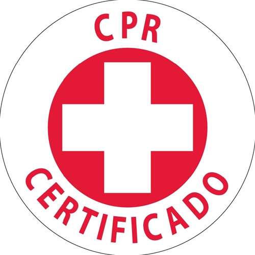 Cpr Certificado Hard Hat Emblem (HH39)