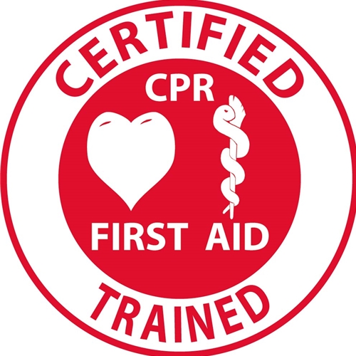 Certified Cpr First Aid Trained Label (HH65R)