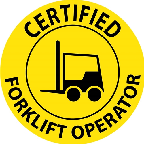 Certified Forklift Driver Label (HH67R)