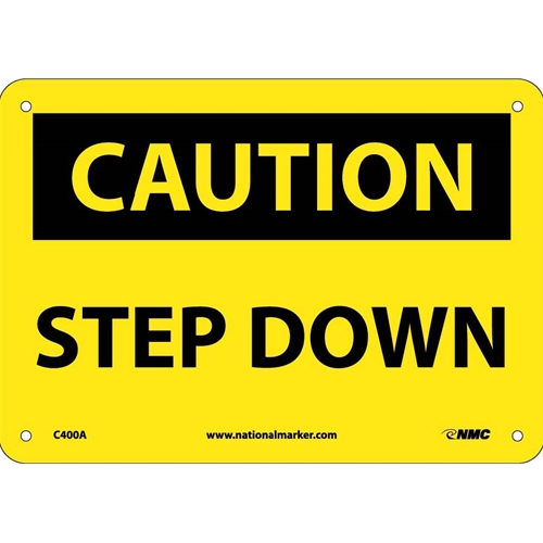 Caution Step Down Sign (C400A)