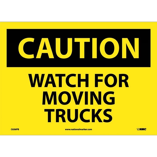 Caution Watch For Moving Trucks Sign (C636PB)