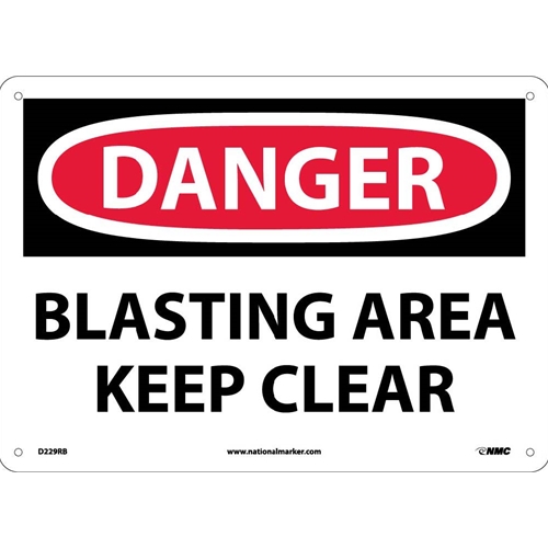 Danger Blasting Area Keep Clear Sign (D229RB)