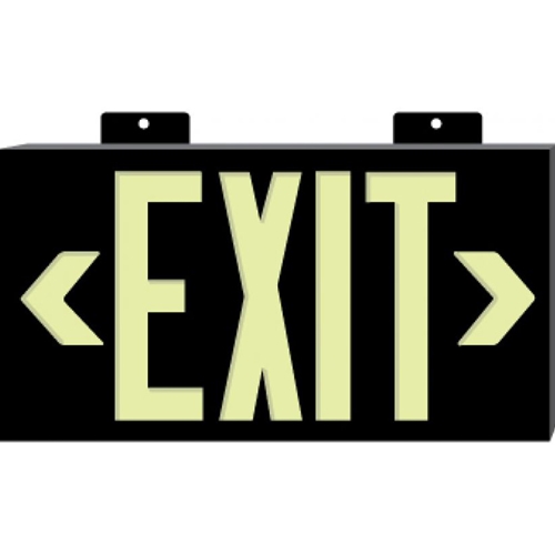 Metal Framed Black Exit Sign (7002B)