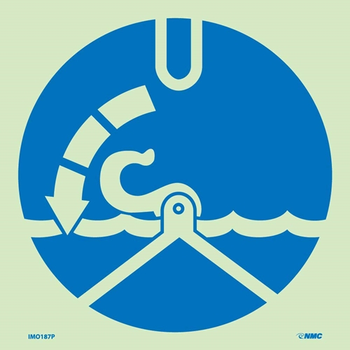 Safety Of Life At Sea Release Falls Sign (IMO187P)