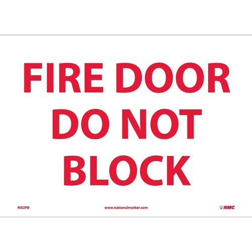 Fire Door Do Not Block Sign (M32PB)