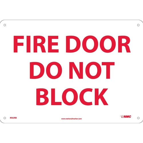 Fire Door Do Not Block Sign (M32RB)