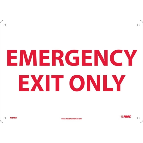 Emergency Exit Only Sign (M34RB)