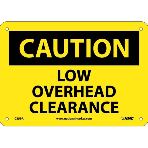 Caution Low Overhead Clearance Sign (C359A)