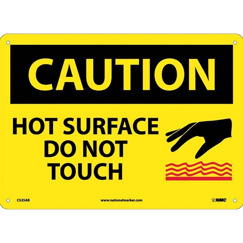Caution Hot Surface Do Not Touch Sign (C525AB)