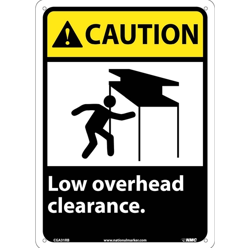 Caution Low Overhead Clearance Sign (CGA31RB)