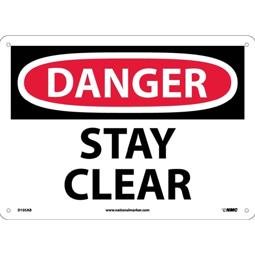 Danger Stay Clear Sign (D105AB)