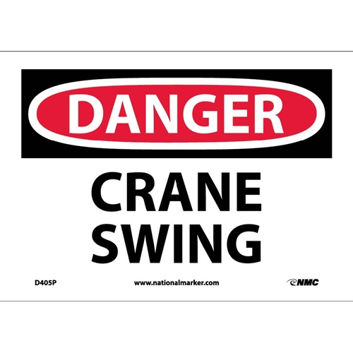Danger Crane Swing Sign (D405P)