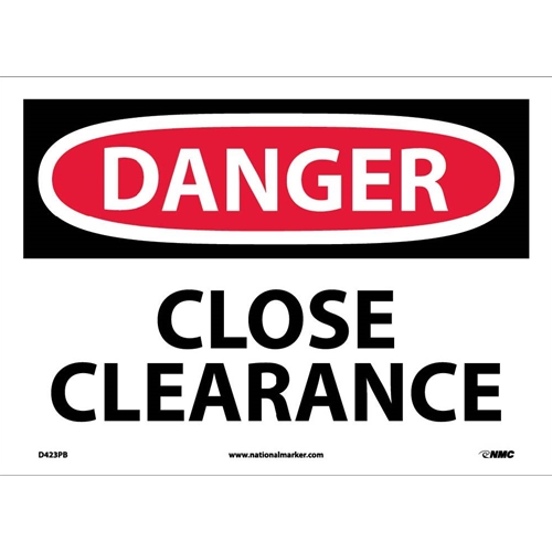 Danger Close Clearance Sign (D423PB)