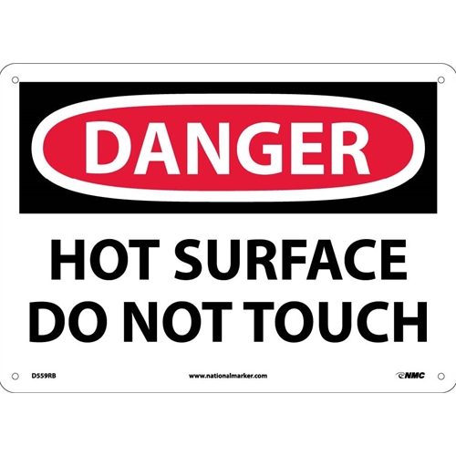 Danger Hot Surface Do Not Touch Sign (D559RB)