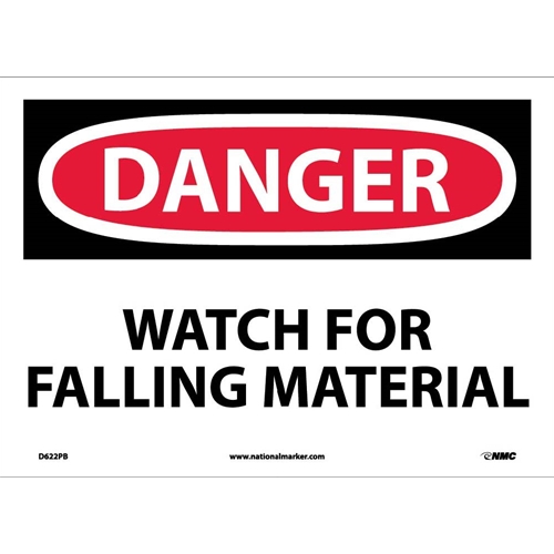Danger Watch For Falling Material Sign (D622PB)