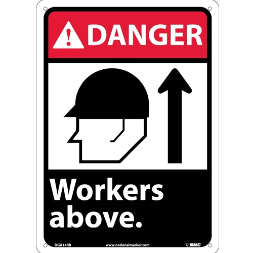 Danger Workers Above Sign (DGA14RB)