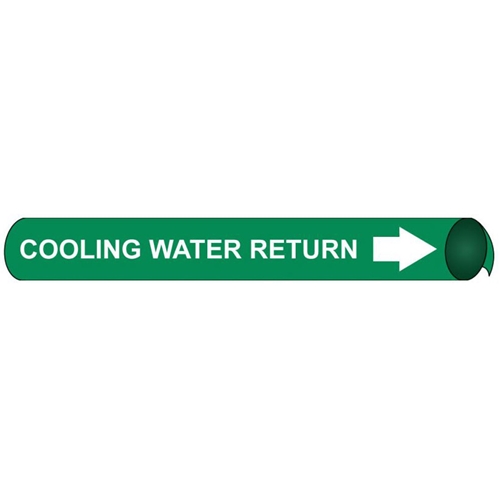 Cooling Water Return Precoiled/Strap-On Pipe Marker (A4032)