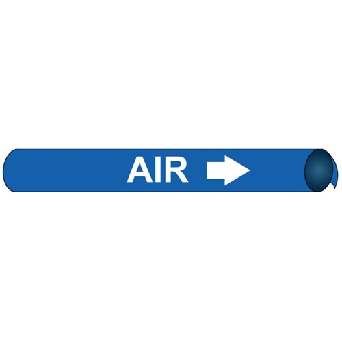 Air White/Blue Precoiled/Strap-On Pipe Marker (B4002)