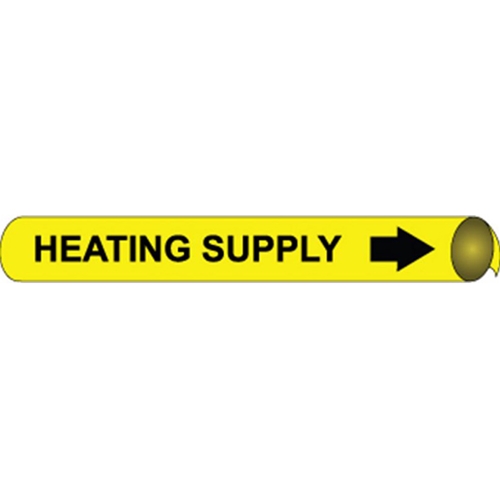 Heating Supply Precoiled/Strap-On Pipe Marker (B4054)