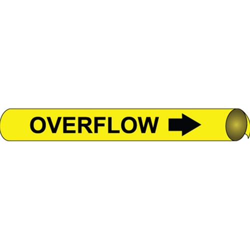 Overflow Precoiled/Strap-On Pipe Marker (B4078)