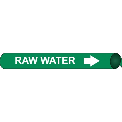 Raw Water Precoiled/Strap-On Pipe Marker (B4088)