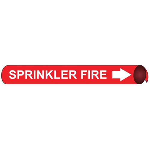 Sprinkler Fire Precoiled/Strap-On Pipe Marker (B4095)