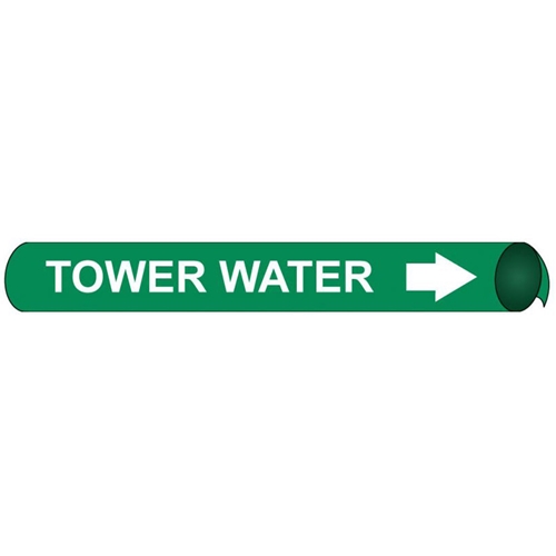 Tower Water Precoiled/Strap-On Pipe Marker (B4105)