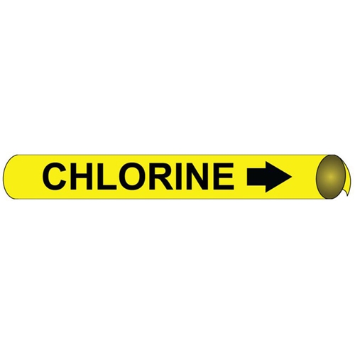 Chlorine Precoiled/Strap-On Pipe Marker (C4016)