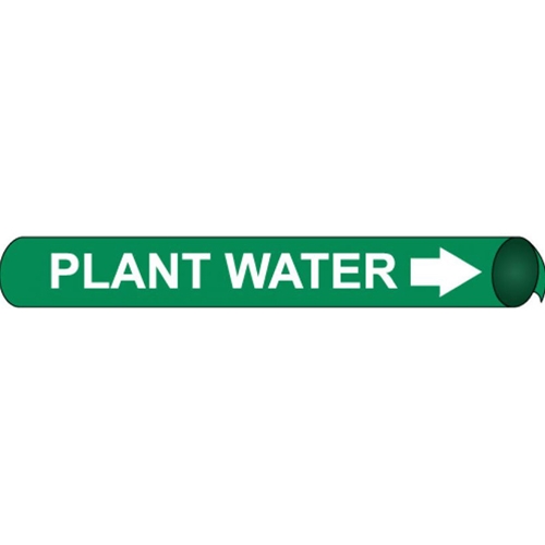 Plant Water Precoiled/Strap-On Pipe Marker (C4082)