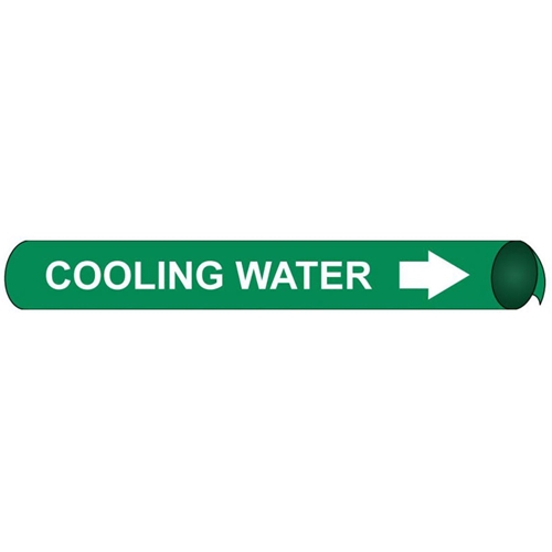 Cooling Water Precoiled/Strap-On Pipe Marker (D4031)