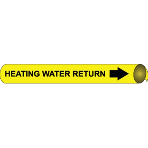 Heating Water Return Precoiled/Strap-On Pipe Marker (D4055)