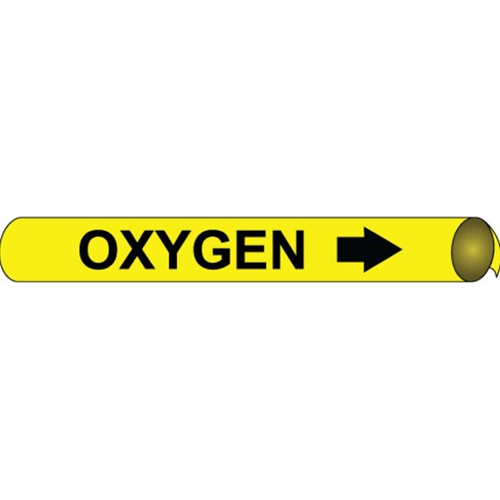 Oxygen Precoiled/Strap-On Pipe Marker (F4079)