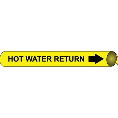 Hot Water Return Precoiled/Strap-On Pipe Marker (G4062)