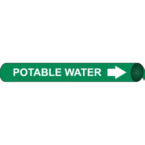 Potable Water Precoiled/Strap-On Pipe Marker (H4084)
