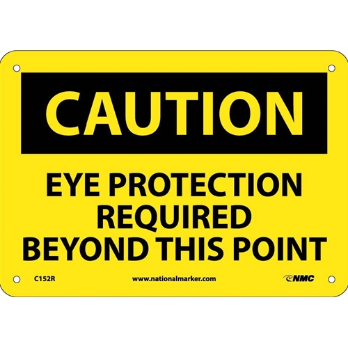 Caution Ear Protection Required Beyond This Point Sign (C152R)