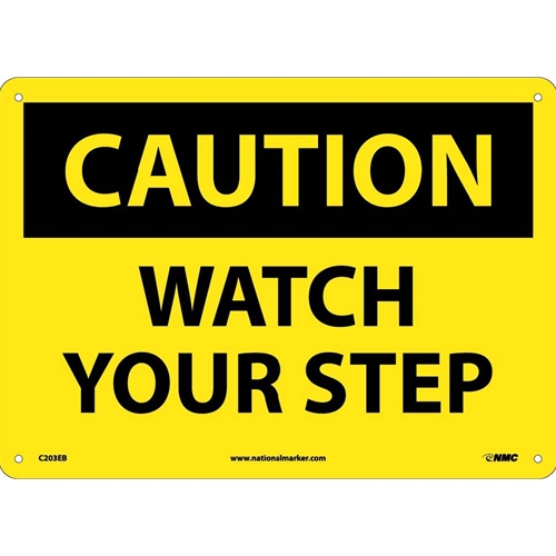 Caution Watch Your Step Sign (C203EB)