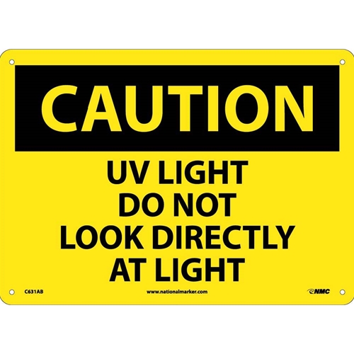 Caution Uv Light Do Not Look Directly At Light Sign (C631AB)